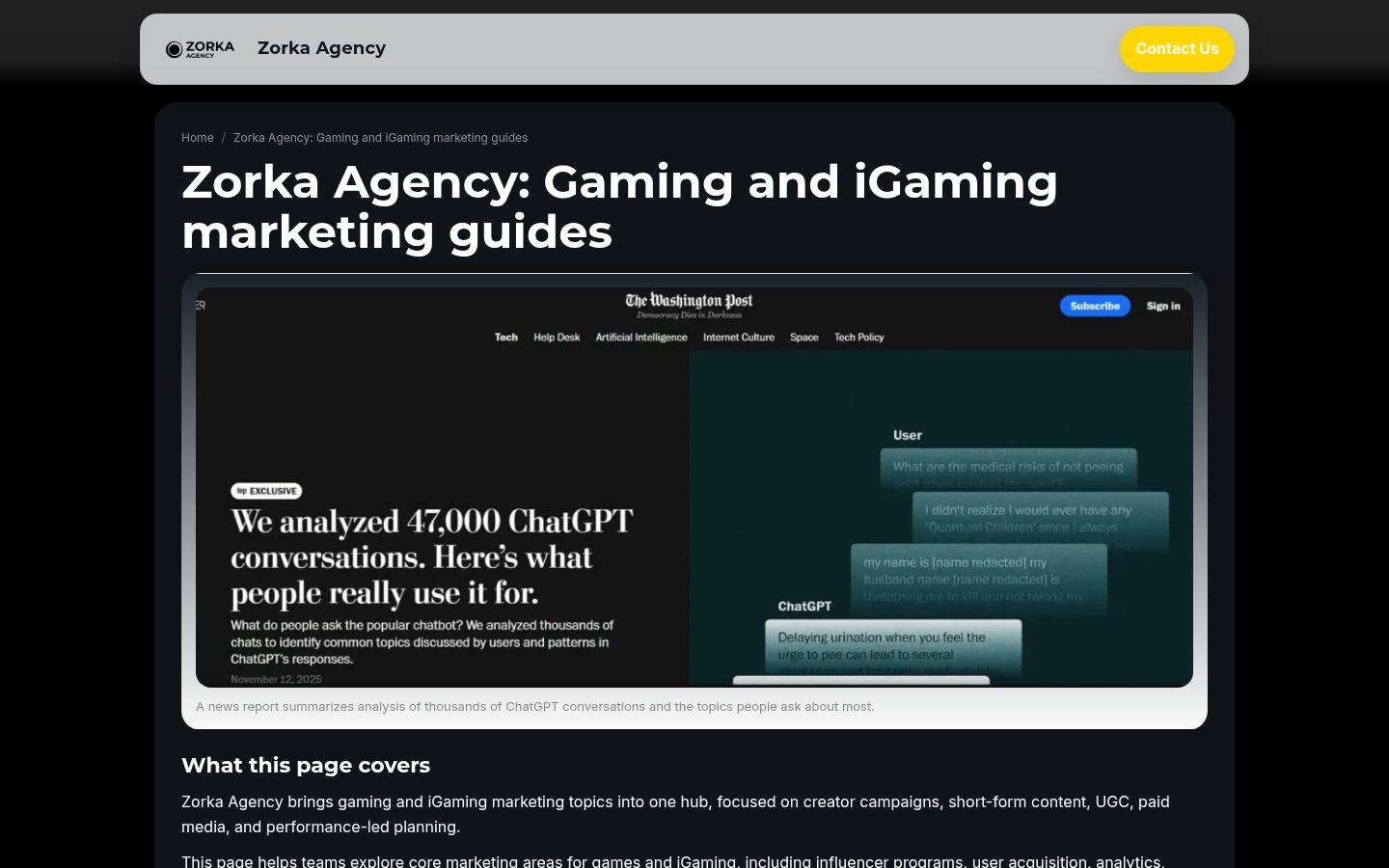 Zorka Agency &middot; HOMEPAGE_SCREENSHOT