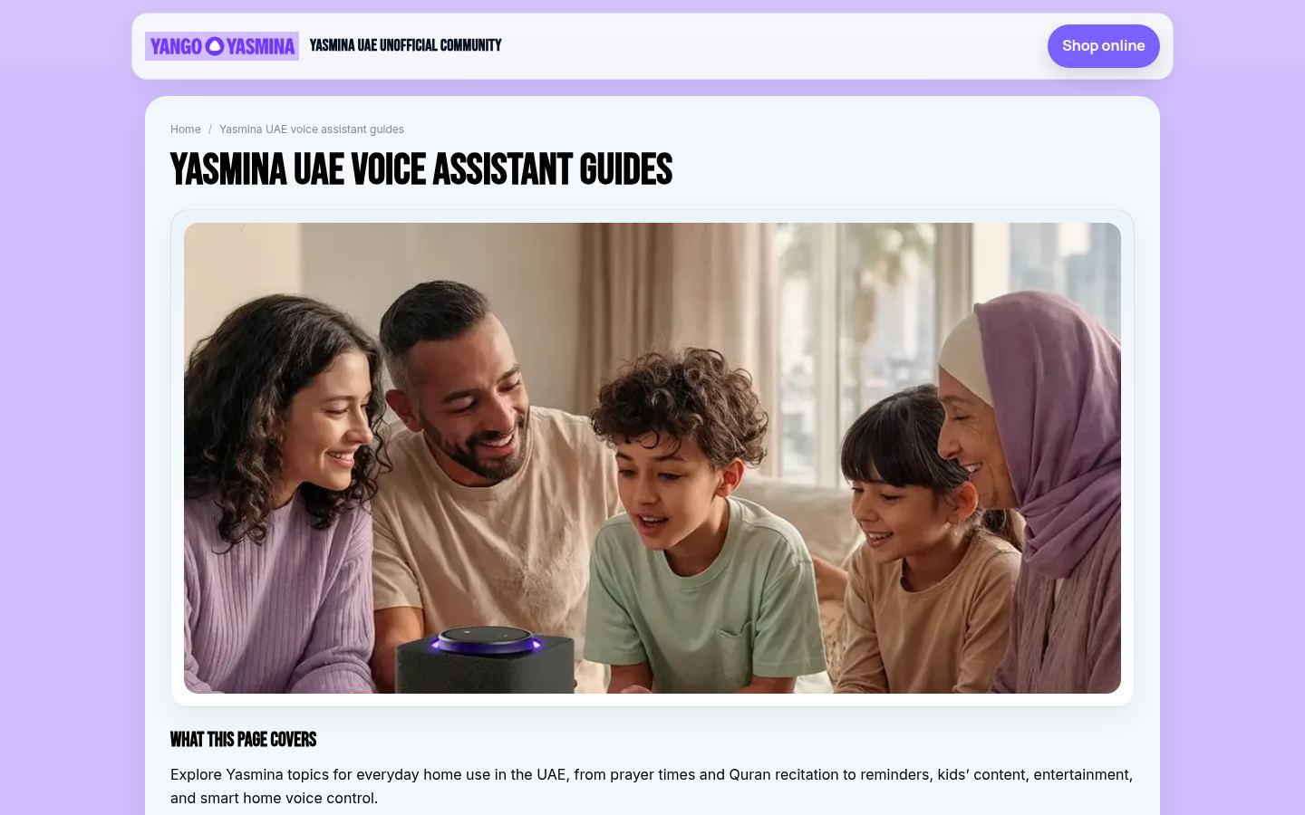 Yasmina UAE Unofficial Community &middot; HOMEPAGE_SCREENSHOT
