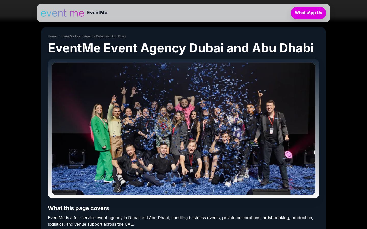 EventMe &middot; HOMEPAGE_SCREENSHOT